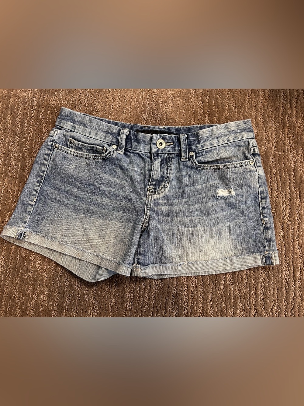 Calvin Klein 27/4 Distressed Shorts Y2K 90s Grunge Festival Core